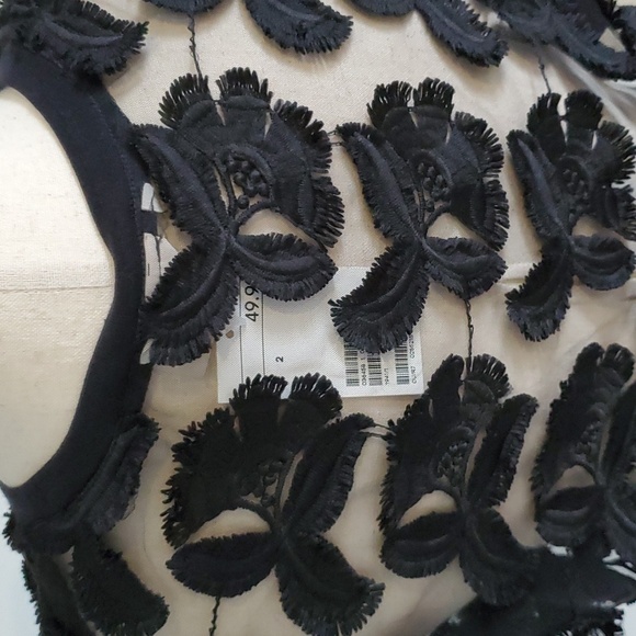 H & M black sheer  fabric top size 2 new with tags - Picture 6 of 8